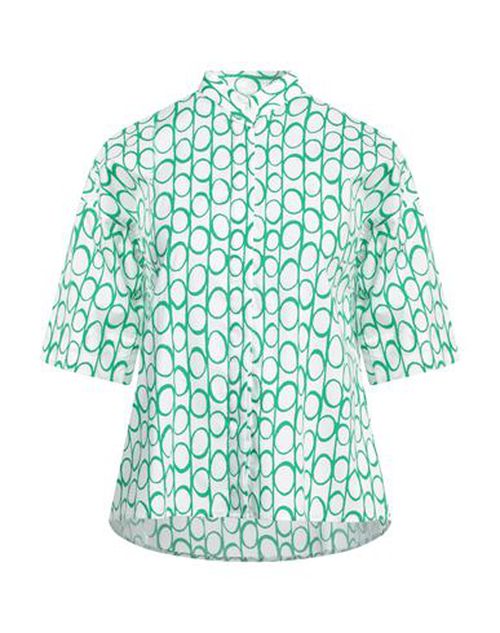 Caliban Woman Shirt White Size 4 Cotton, Elastane