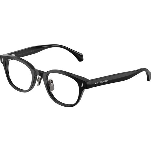 Moncler Unisex Moncler ME2021D 3001 Monturas ópticas Acetato Negro Transparente Redonda Norma