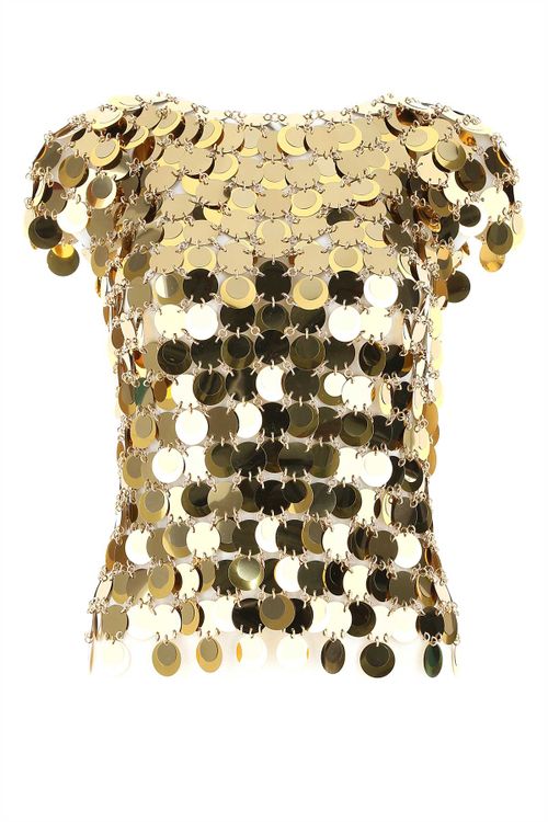 Gold Sequin Tank Top — Gold