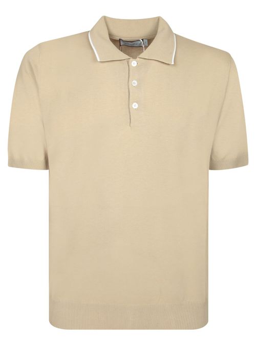 Beige Cotton Polo Shirt