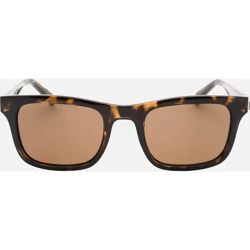 Men's Calvin Klein Brown Lens Tortoise Brown Sunglasses - Size: ONE size