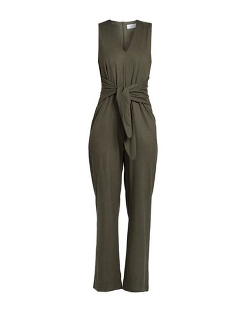 Woman Jumpsuit Military green Size 6 Viscose, Polyester, Elastane