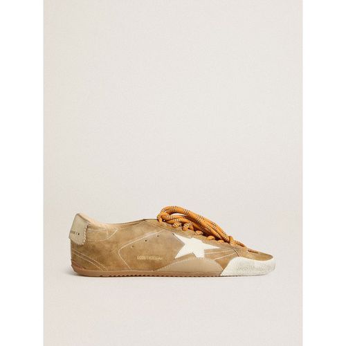Golden Goose - Men's True-star In Tobacco-colored Suede With White Star And Platinum Heel Tab, Man