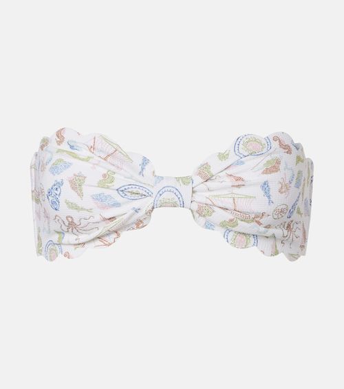 Antibes scalloped bandeau bikini top