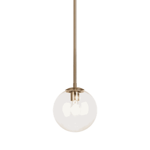 Aged Gold Brass One Light Chandelier from the Novo Collection