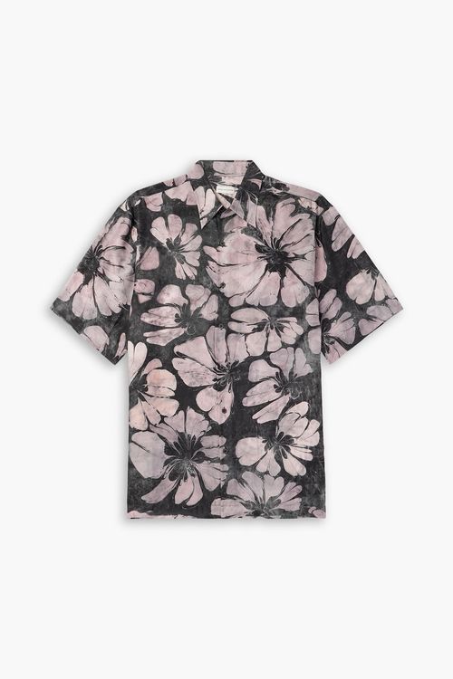Floral-print silk-voile shirt - Pink - M