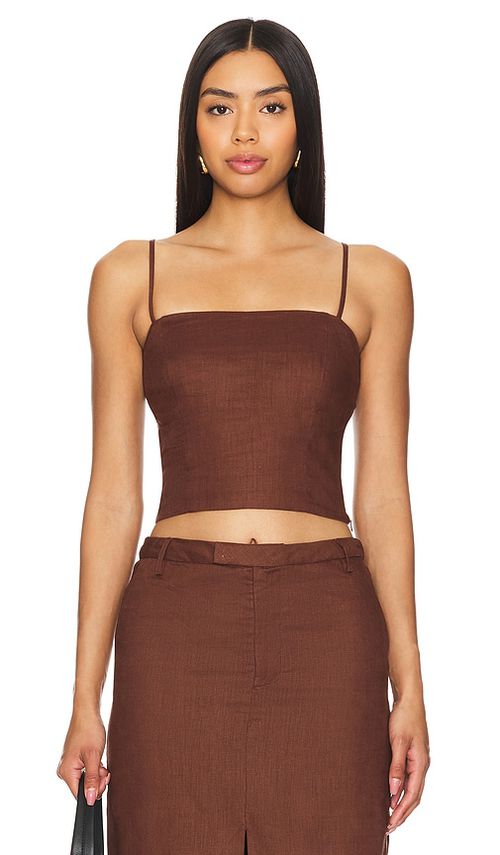 Bardot OBERTEIL SITA in Chocolate. Größe 6. Also in 10