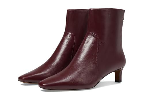 Madewell Women's The Dimes Kitten-Heel Boot in Crinkle Leather Ankle