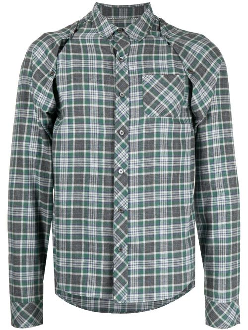 The Emile check-print shirt - Green