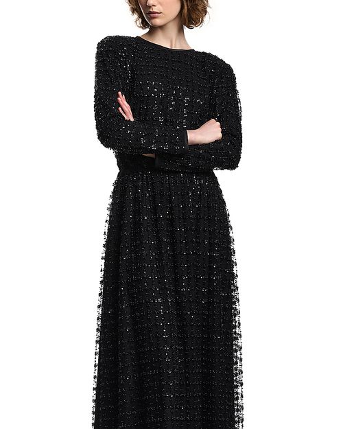 Beaded Tulle Gown