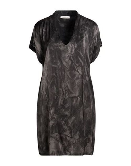 Woman Mini dress Charcoal Size 10 Viscose, Elastane