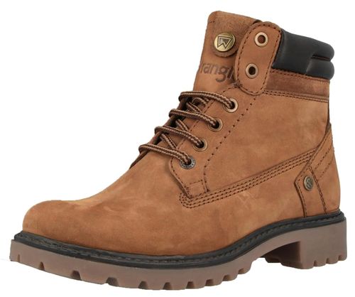 Wrangler Creek Womens Lace Up Ankle Combat Boots - Nut
