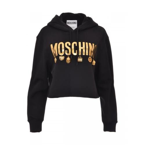 Logo embroidery hoodie - Black