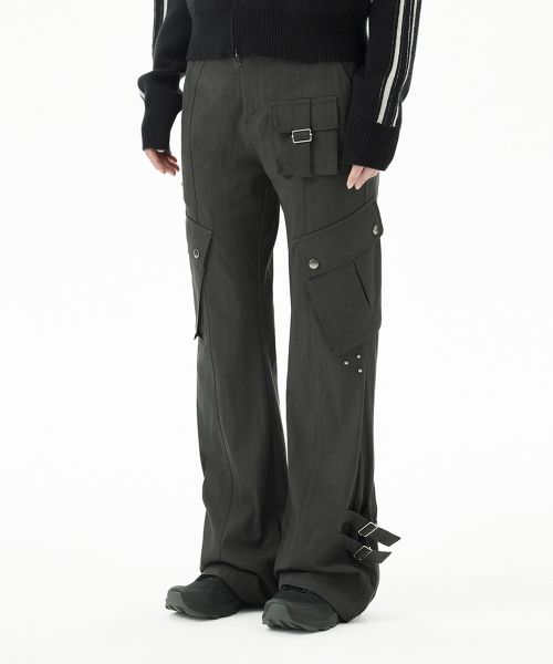 UTILITY CARGO FLARE PANT CHARCOAL