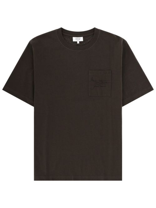 Brown Solid Crew Neck T-Shirt