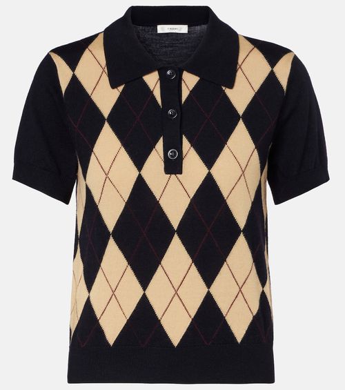 Argyle wool polo shirt