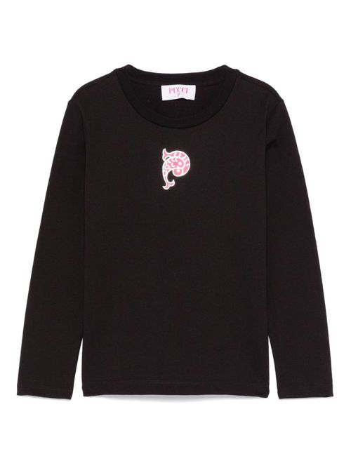 Logo-print T-shirt - Black