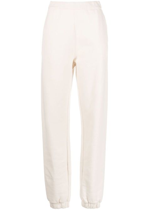 Penny logo-embossed cotton track pants - Neutrals