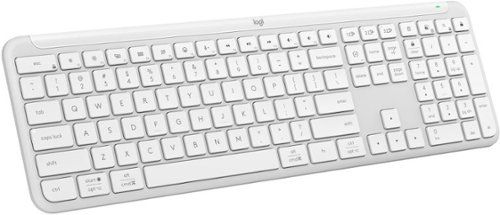 K950 Signature Slim Full-size Wireless Keyboard for Windows and Mac with Quiet Typing - Off-White