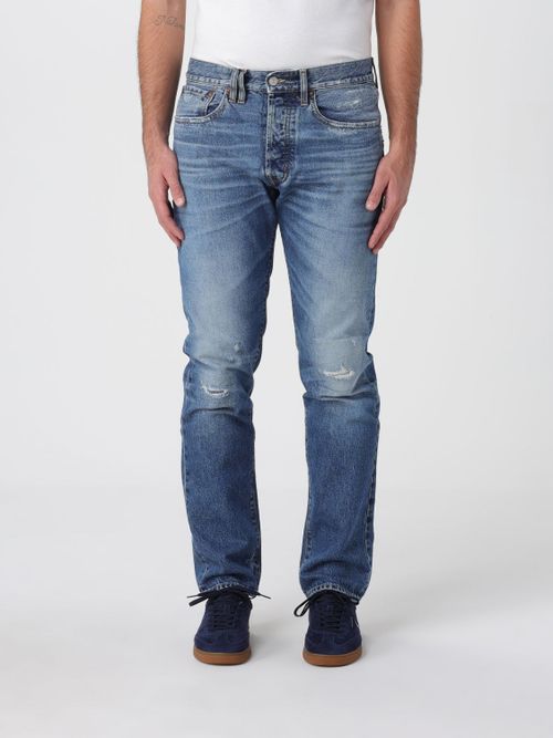 Pants Men color Blue