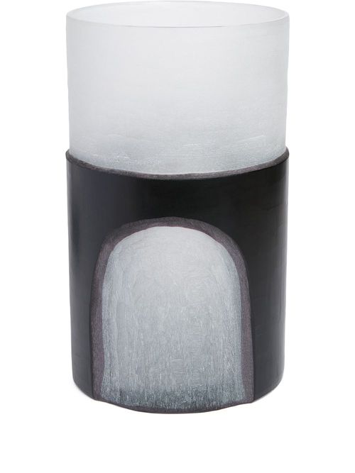 Carved vase - White