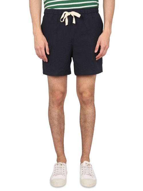Dark Blue Solid Shorts
