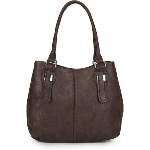 Fontanella Fashion Carryall Pu Leather Shoulder Handbag In Chocolate
