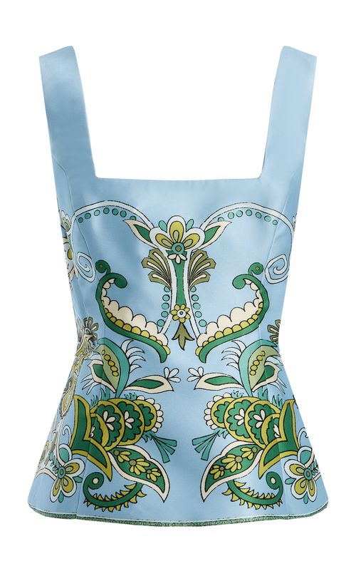 Exclusive Marion Printed Twill Peplum Top - Moda Operandi