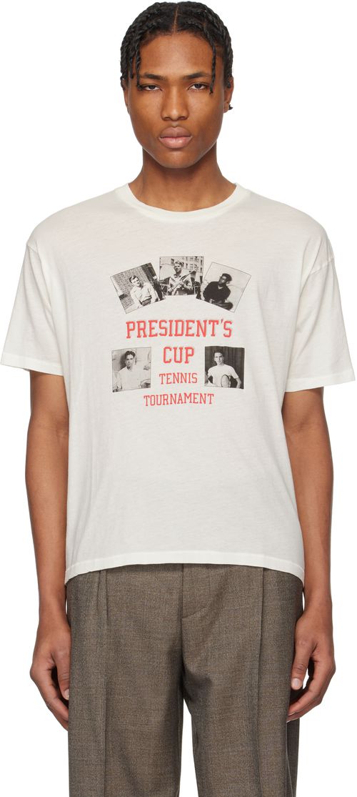 Bode ホワイト 'President's Cup' Tシャツ