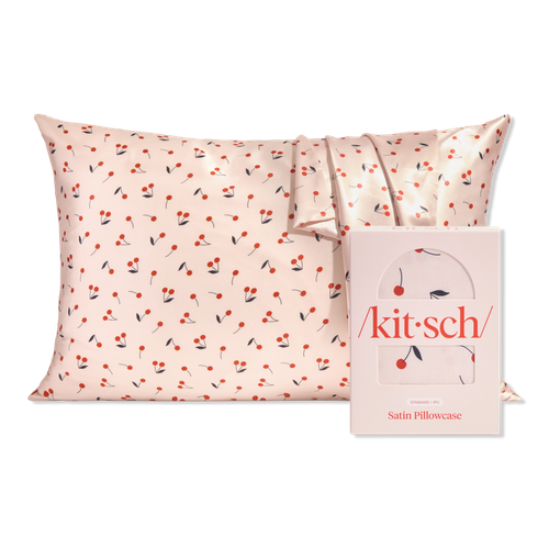 Satin Pillowcase - Cherry Print
