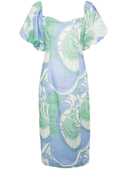 Karima Off The Shoulder dress - Blue