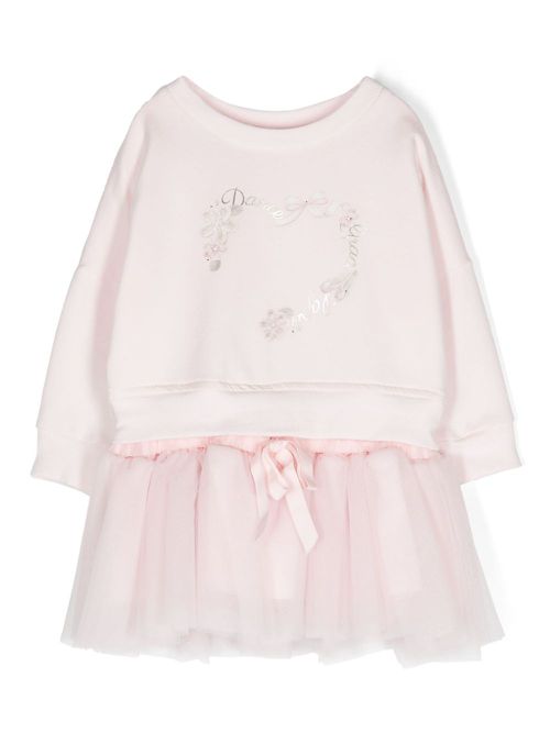 Graphic-print sweatshirt dress - Pink