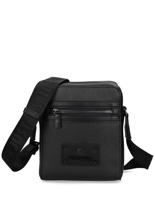 Logo-plaque messenger bag - Black