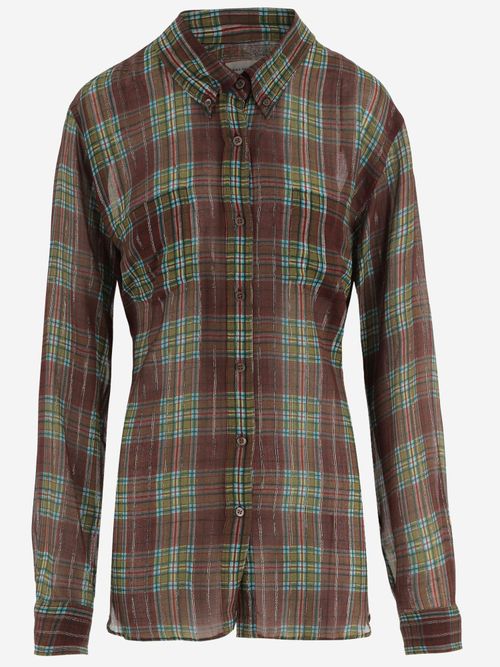 Viscose-Silk Blend Shirt — Burgundy