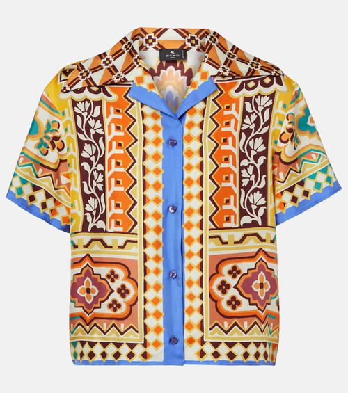 Printed silk shirt