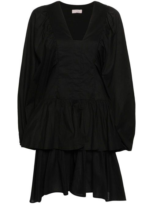 Cotton mini dress - Black