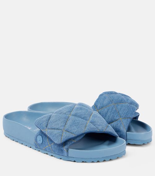 Sylt quilted denim slides