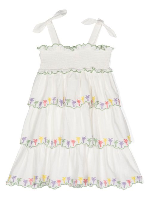 August shirred dress - White