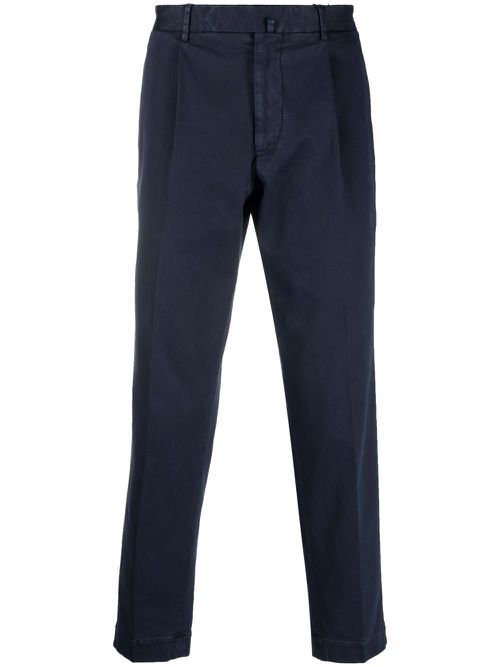 Stretch-cotton chinos - Blue