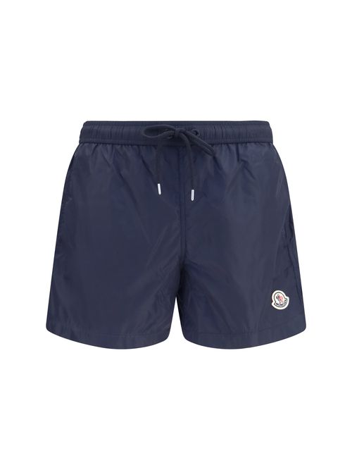 Logo-Patched Polyamide Swim Shorts — Navy