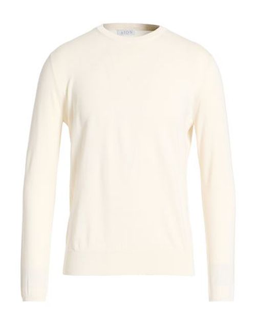 Man Sweater Ivory Size 42 Silk, Cotton