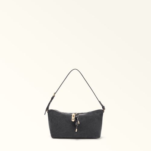 Debby Shoulder Bag Toni Urban Gray Suede + Sidney Calf Leather Woman