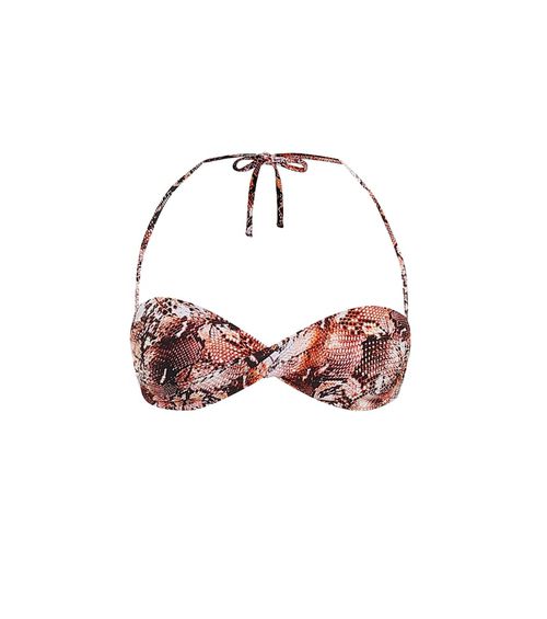 Exclusive to Mytheresa - Martinique snake-effect bikini top