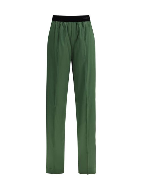 Stretch Silk Satin Trousers