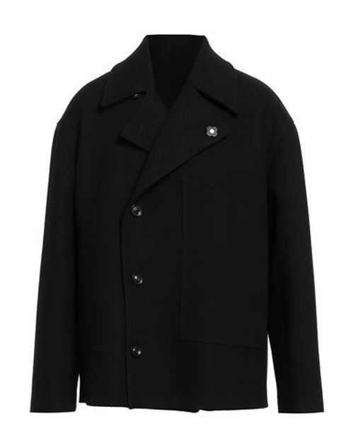 Man Coat Black Size 42 Wool, Polyamide