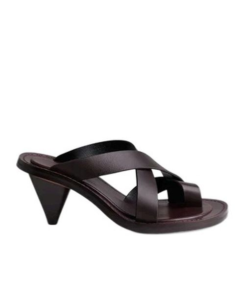 Round-toe high-heeled sandals