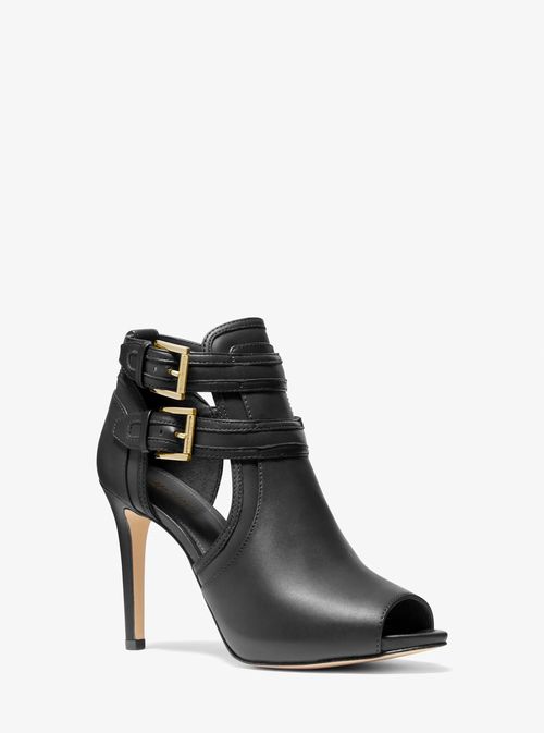 Blaze Open-Toe Ankle Boot in Black - size 6.5