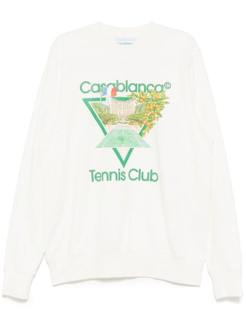 Tennis Club Icon printed sweatshirt - Neutrals