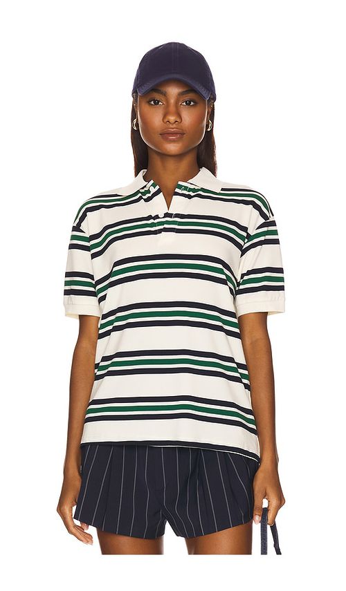 LIONESS Leisure Polo Top in Ivory.  M. Also in S