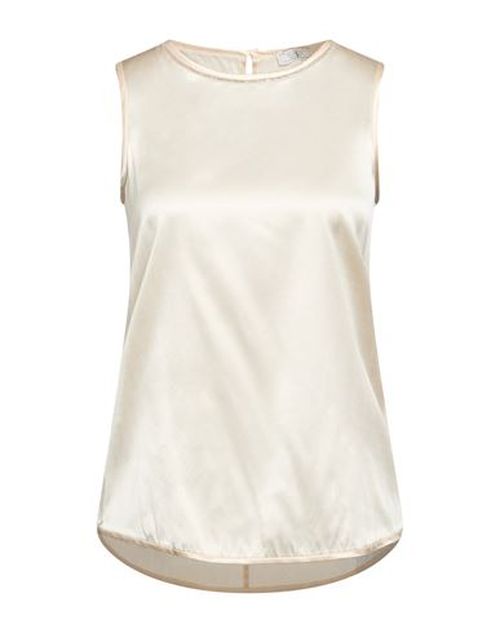 Woman Top Cream Size 0 Silk, Elastane